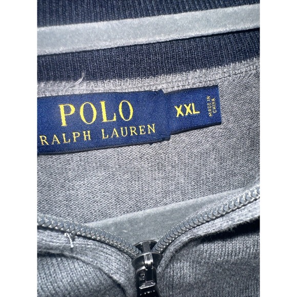 Polo Ralph Lauren Men's 1/4 Zip Gray Pullover‎ XXL - Picture 7 of 8